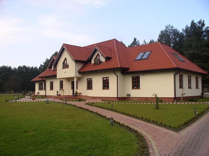 Tereny mieszkaniowe w krajobrazie.